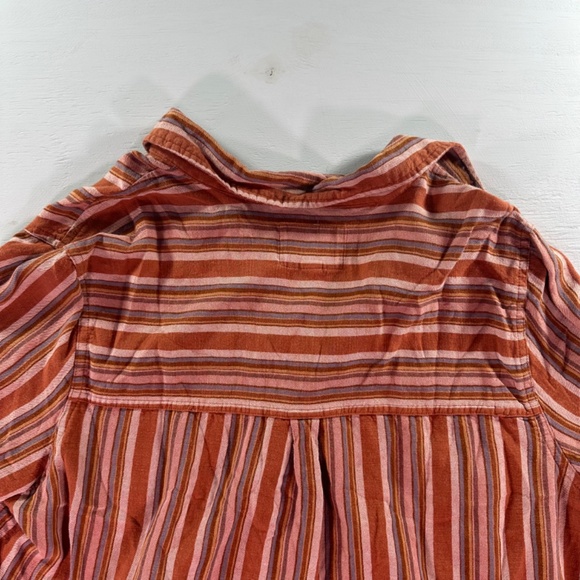 Aeropostale Striped Button Down Shirt - Red and White - Picture 8 of 8